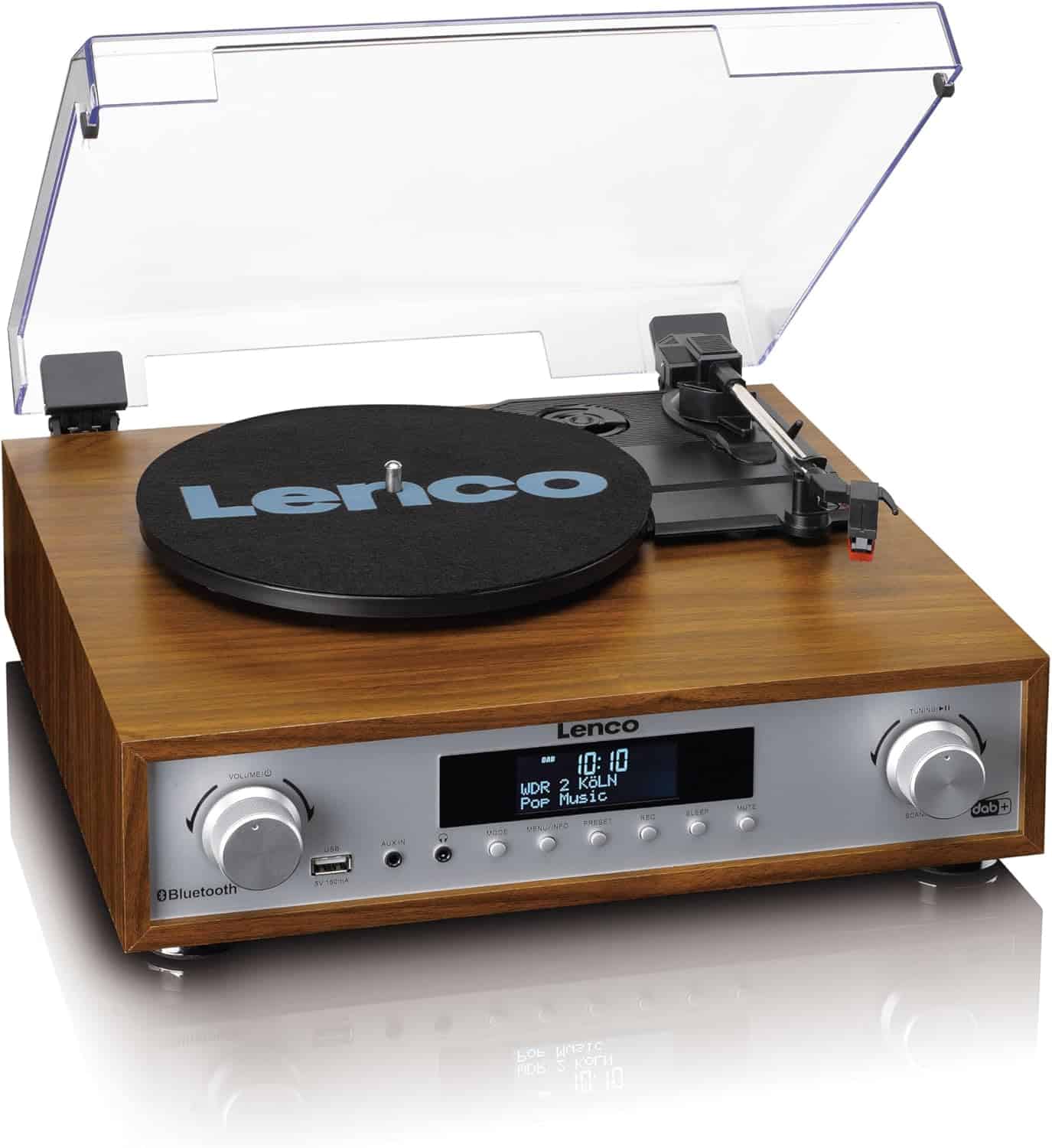 LENCO - HiFi stereoanlæg med pladeafspiller, DAB+/FM-radio og Bluetooth® - Træ - FRI FRAGT - Billede 7