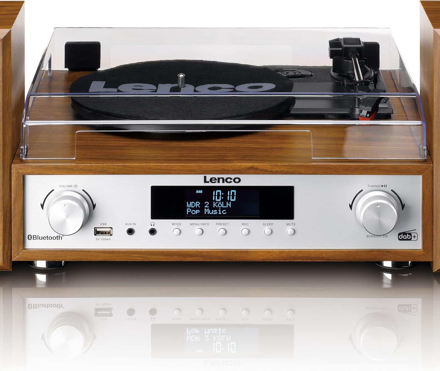 LENCO - HiFi stereoanlæg med pladeafspiller, DAB+/FM-radio og Bluetooth® - Træ - FRI FRAGT - Billede 2