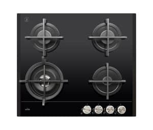 Witt gaskogeplade WGH604GOG 60 cm sort glas