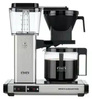 Moccamaster kaffemaskine i børste stål