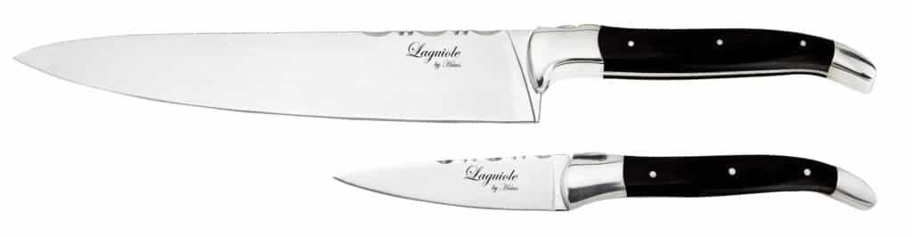 Laguiole By Hâws 2 Pcs Set Peeling/Chef Knife Black Wood