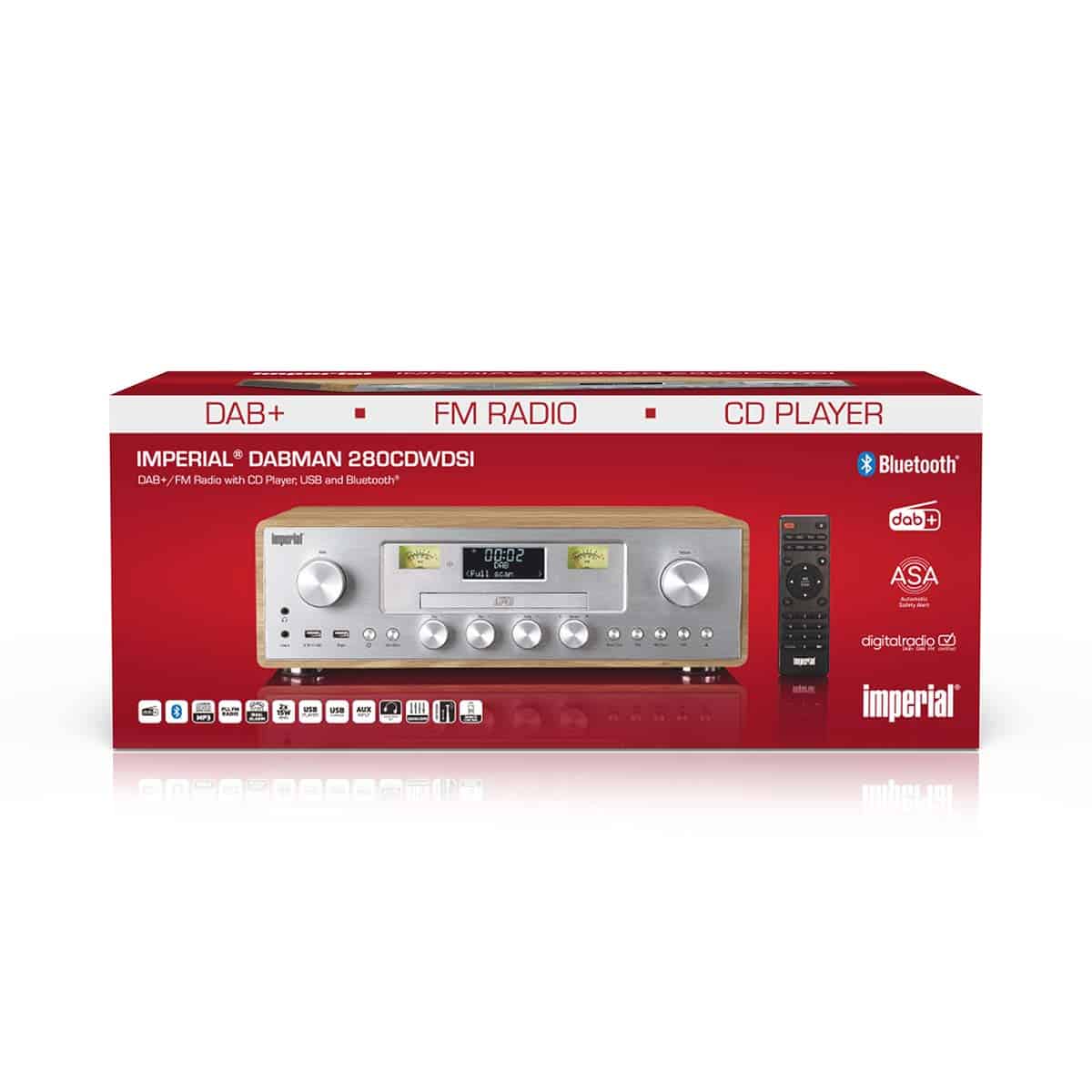 Nedis DAB+/FM Radio with CD Player, USB, Bluetooth and ASA function - FRI FRAGT - Billede 5