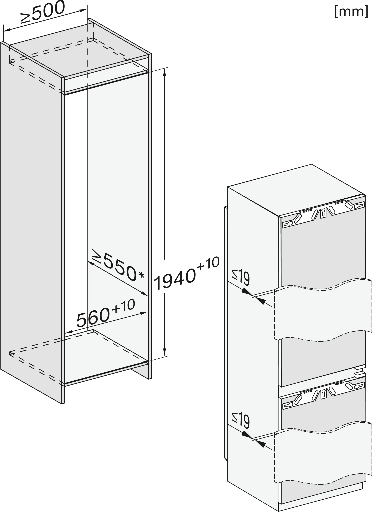 Miele Integrerbart køle-/fryseskab KFN 7844 C - Billede 4