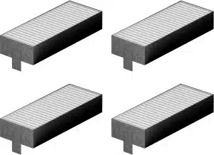 Siemens HZ9VEDU0 - Akustikfilter 194 mm 4 stk.